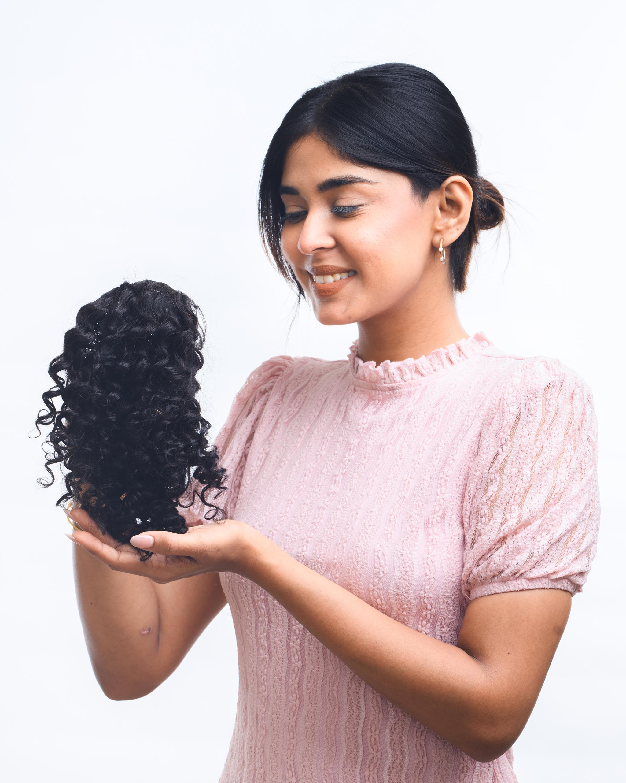 Curly Hair Top Knot | Made from 100% Human Hair