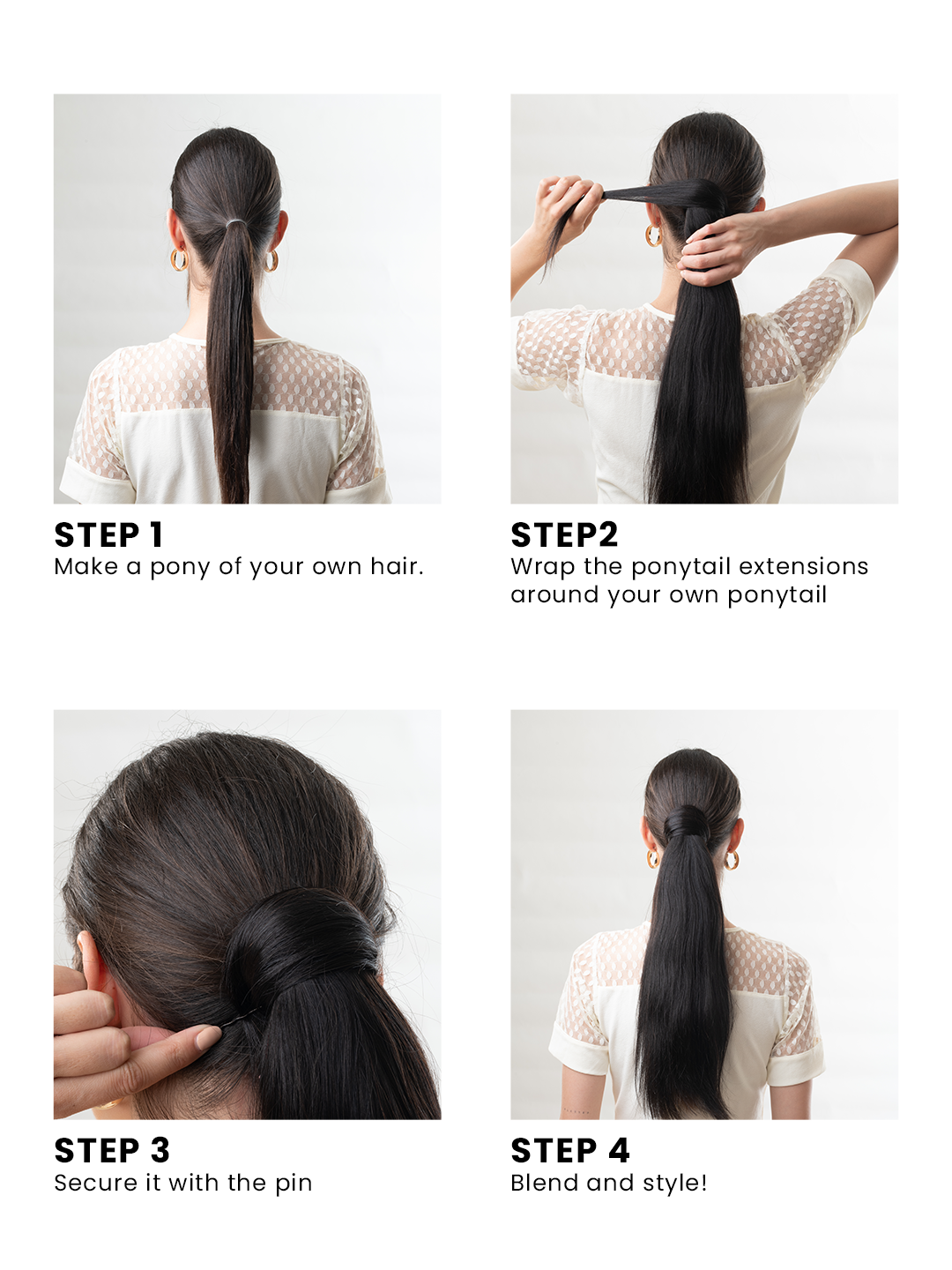 Wrap Around Ponytail | Celebrity Ponytail | Sleek & Stylish