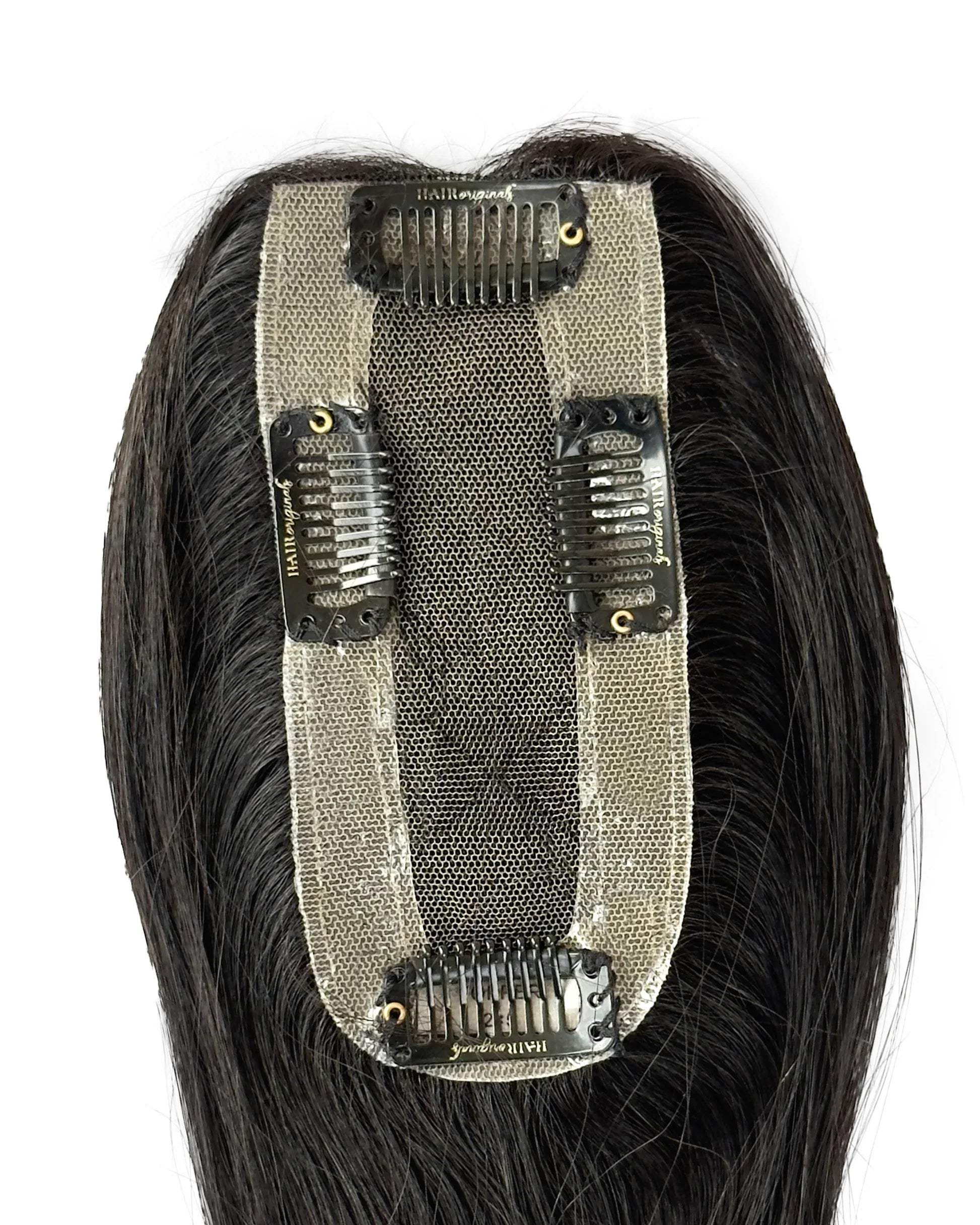 Lace Topper Hair Extensions | Backcombed Hair Topper- Crown Area For Hair Thinning