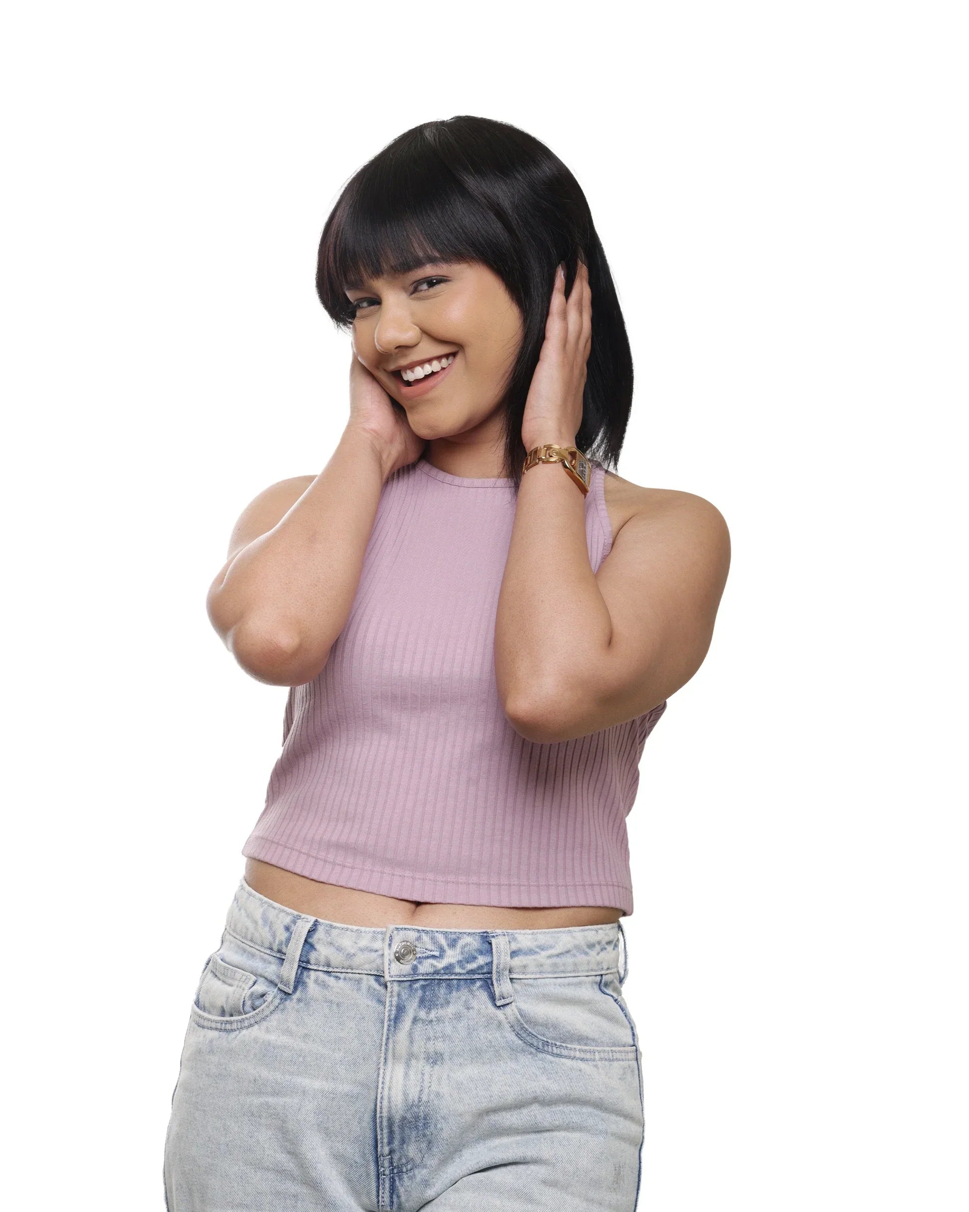 Wig with Bangs | 100% Human Hair Wigs For Women | Natural Black