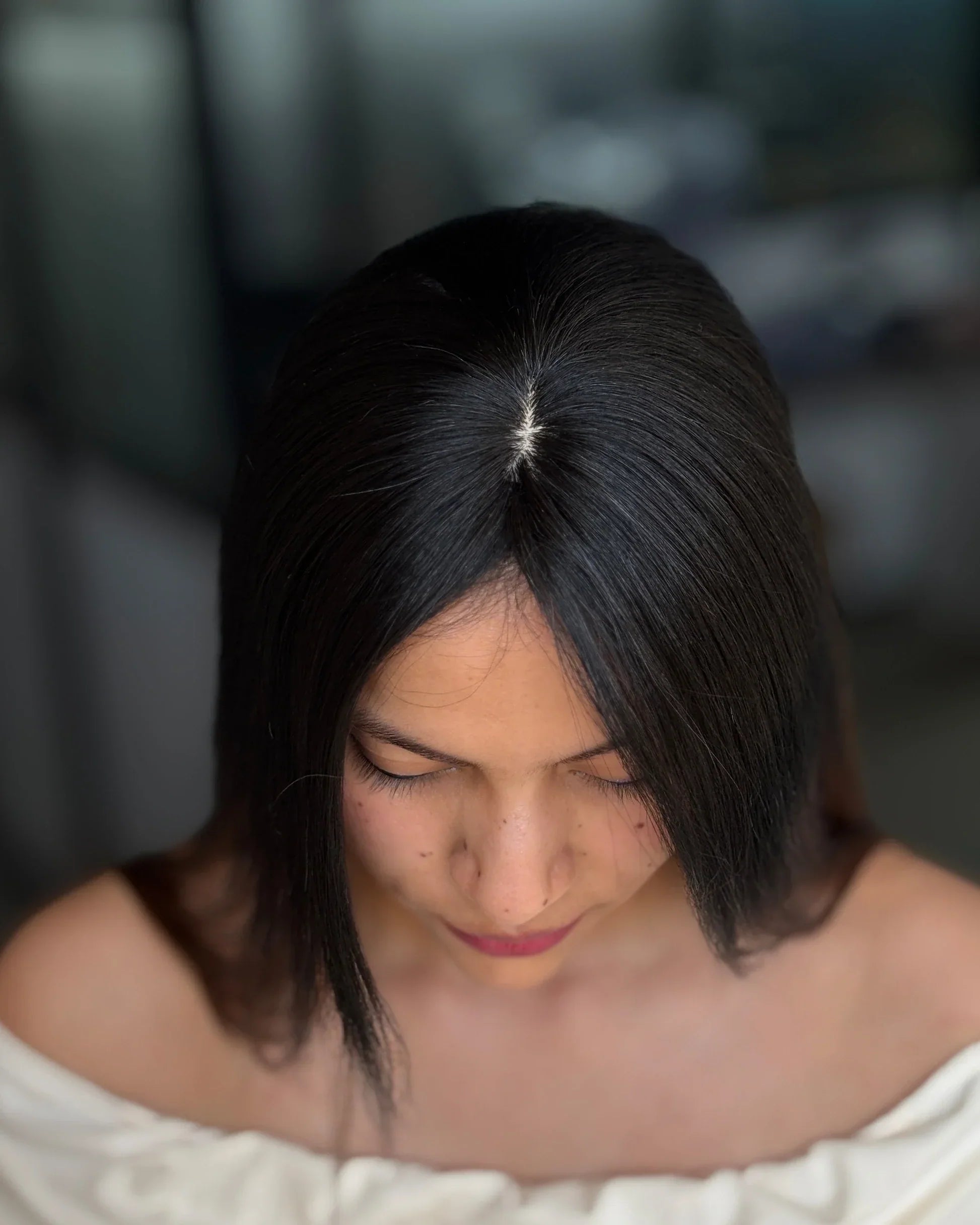 Tiny Topper With Bangs | 1.5x1.5 | 100% Human Hair Extensions
