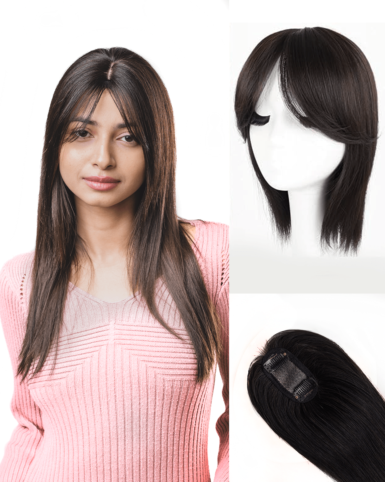 Mini Scalp Topper Hair Extensions | Smallest Scalp Topper For Women | 100% Human Hair Extensions