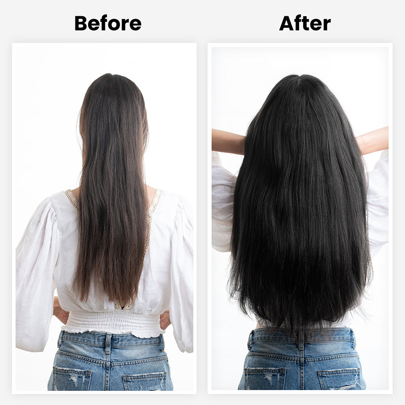 Halo Hair Extensions | Black & Brown Color | Volumizers & Clip-in Hair Extensions
