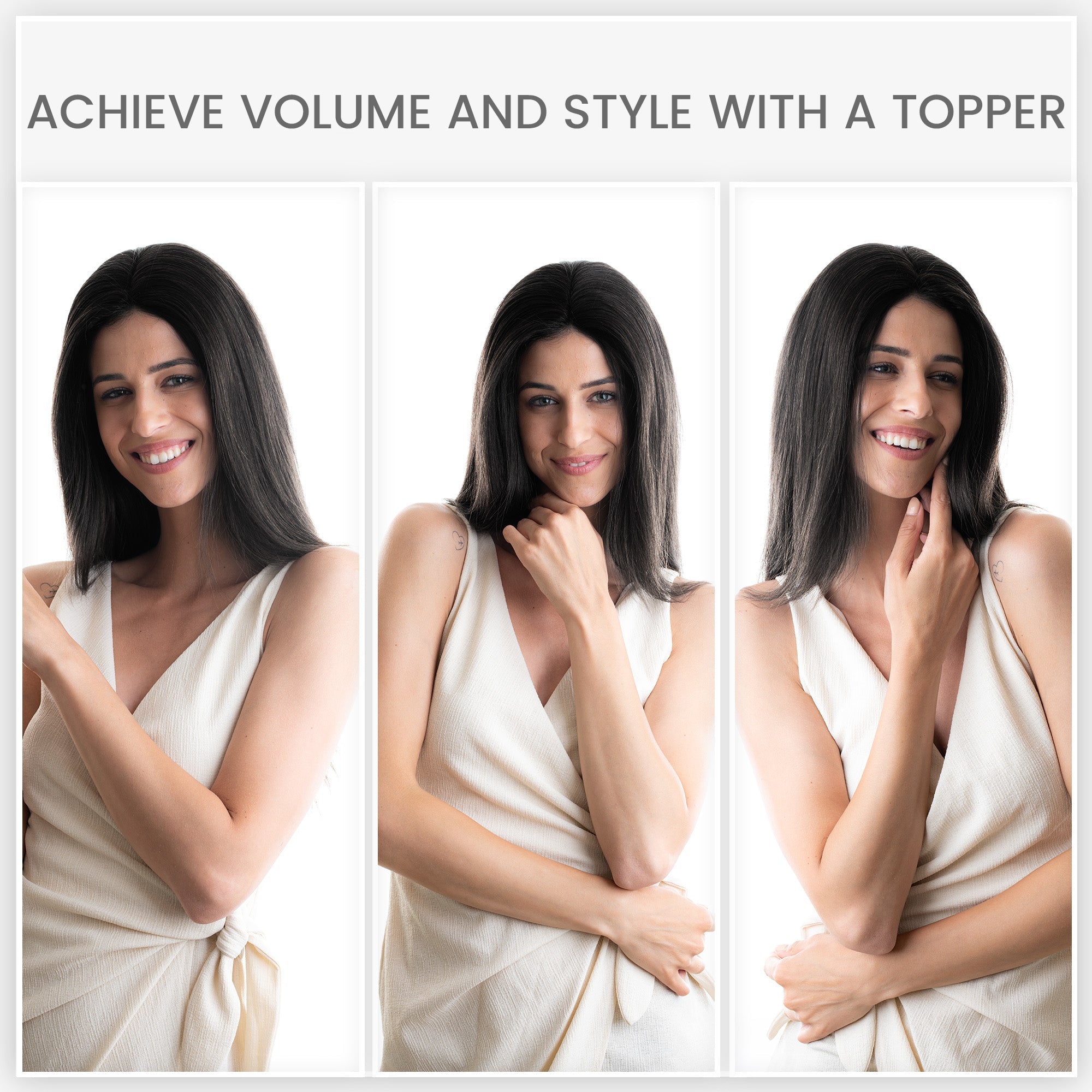 Scalp Topper Hair Extensions For Women | Silk base & 100% Human Hair