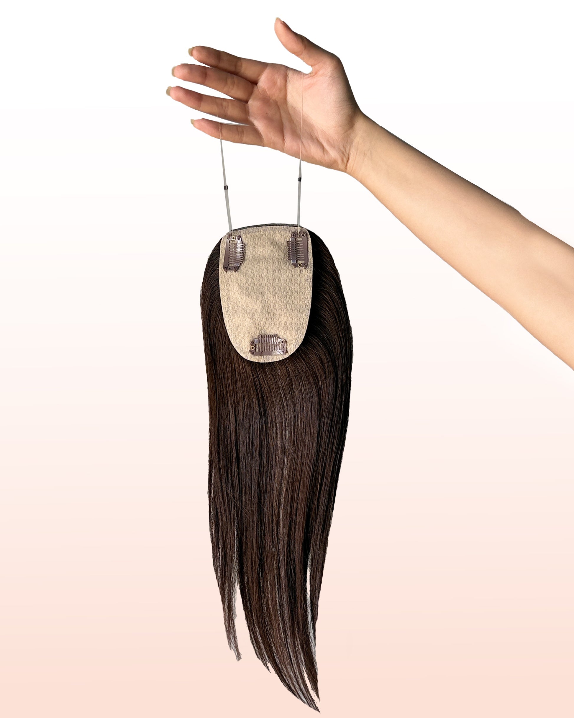 Secure Fit Topper | Silk-Based Hair Extensions for Women with Clips and Invisible String Support