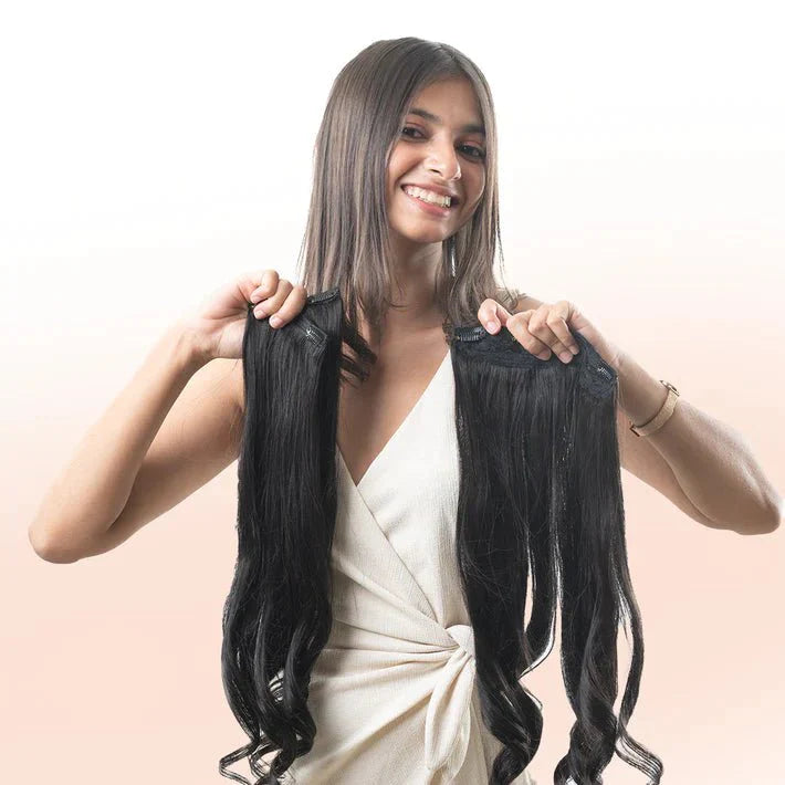 3 Piece Clip Set |Volumizers & Clip-in Hair Extensions | 100% Human Hair Extensions