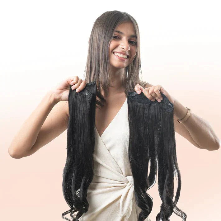 3 Piece Clip Set |Volumizers & Clip-in Hair Extensions | 100% Human Hair Extensions