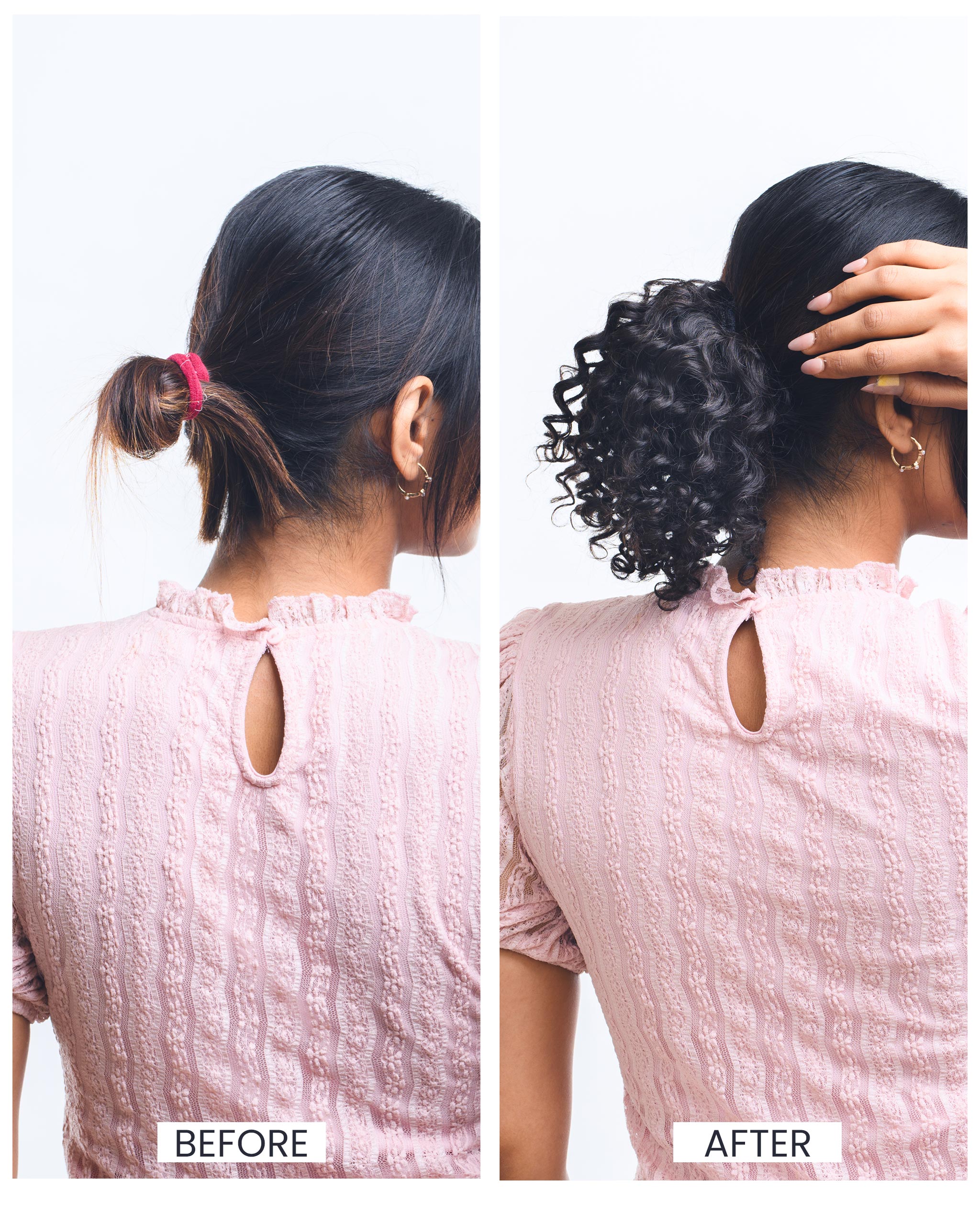 Curly Hair Top Knot | Made from 100% Human Hair