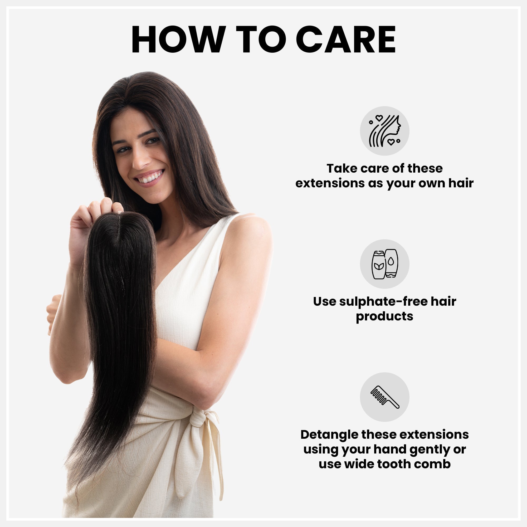 Scalp Topper Hair Extensions For Women | Silk base & 100% Human Hair