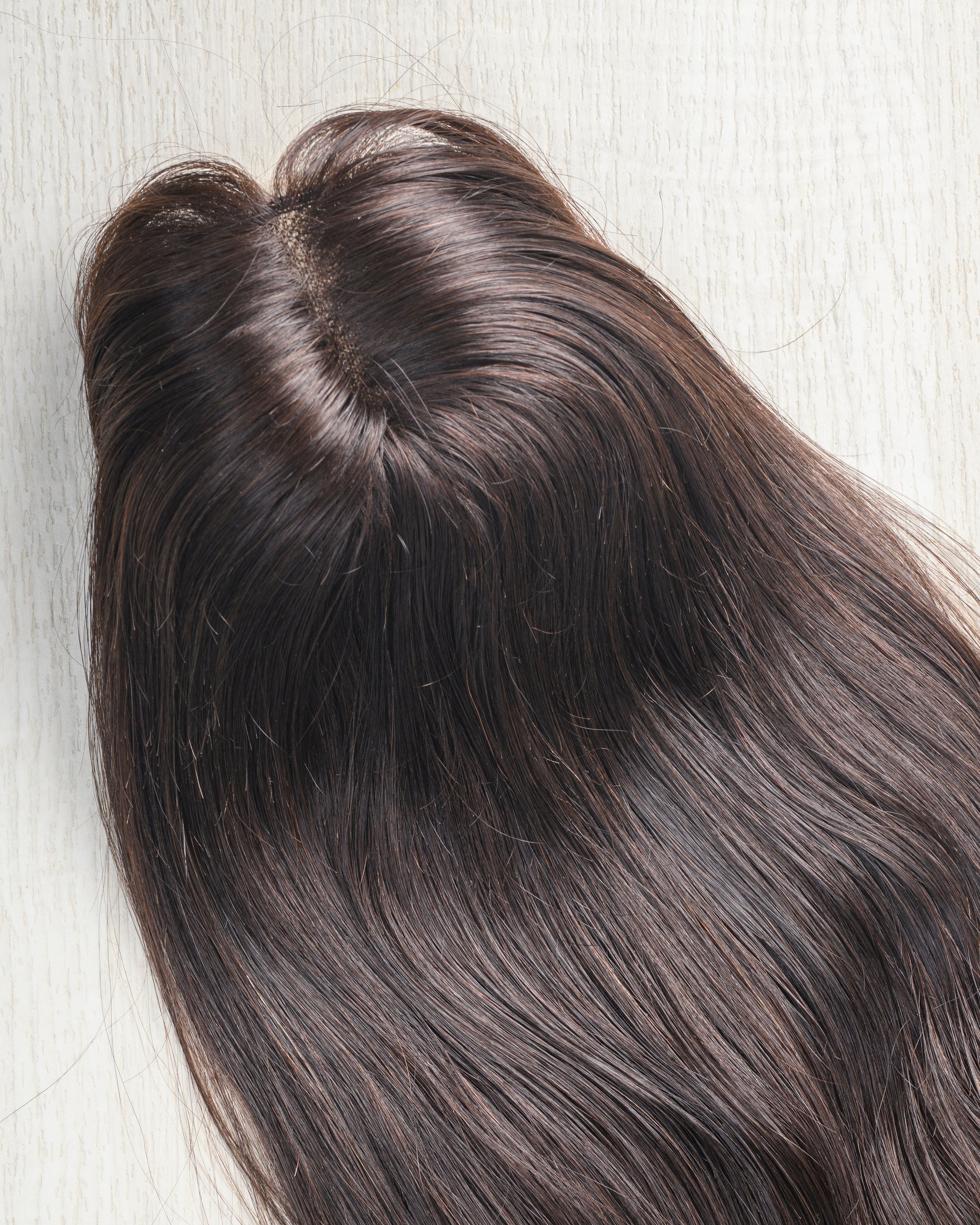 Lace Topper Hair Extensions | Backcombed Hair Topper- Crown Area For Hair Thinning