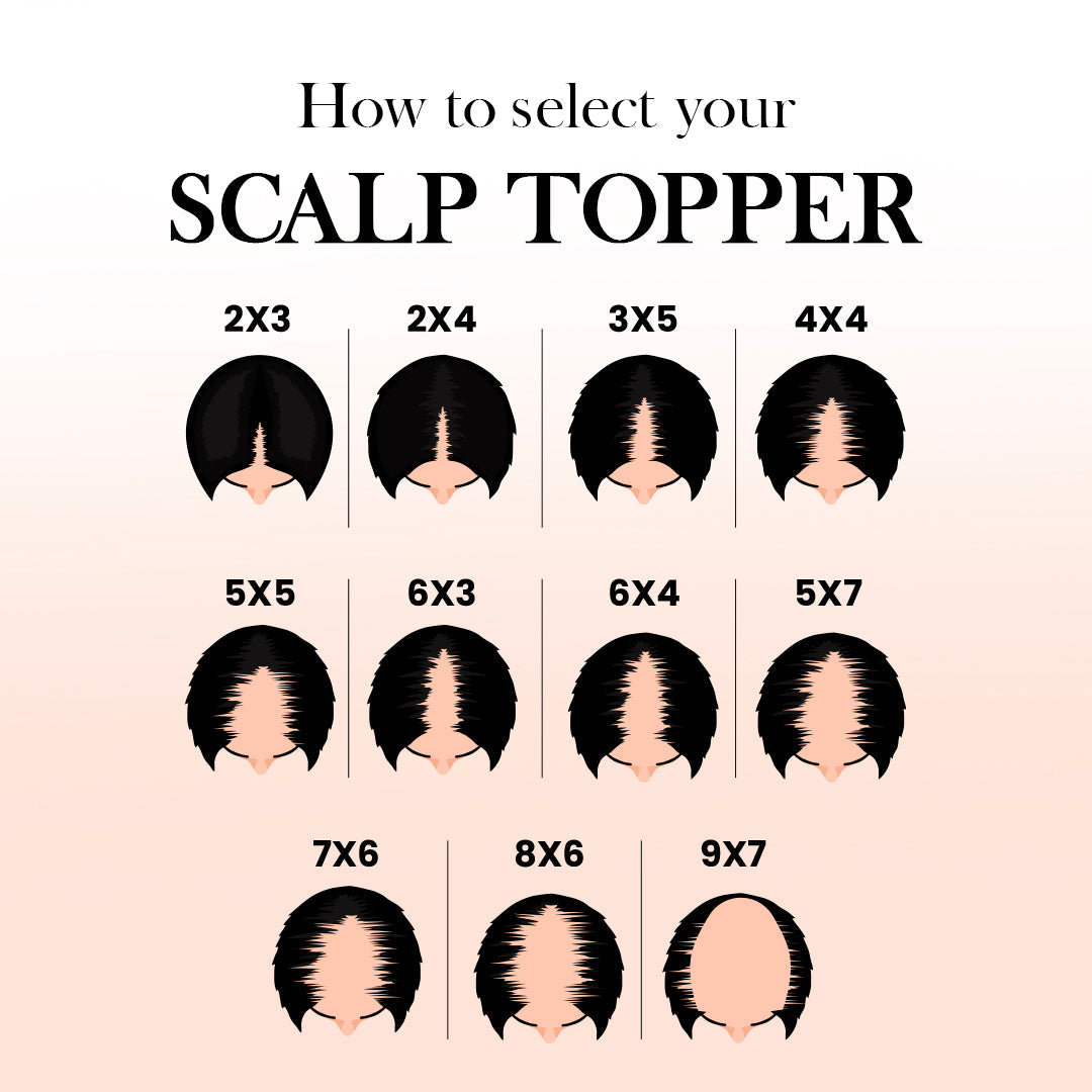 Scalp Topper Hair Extensions For Women | Silk base & 100% Human Hair