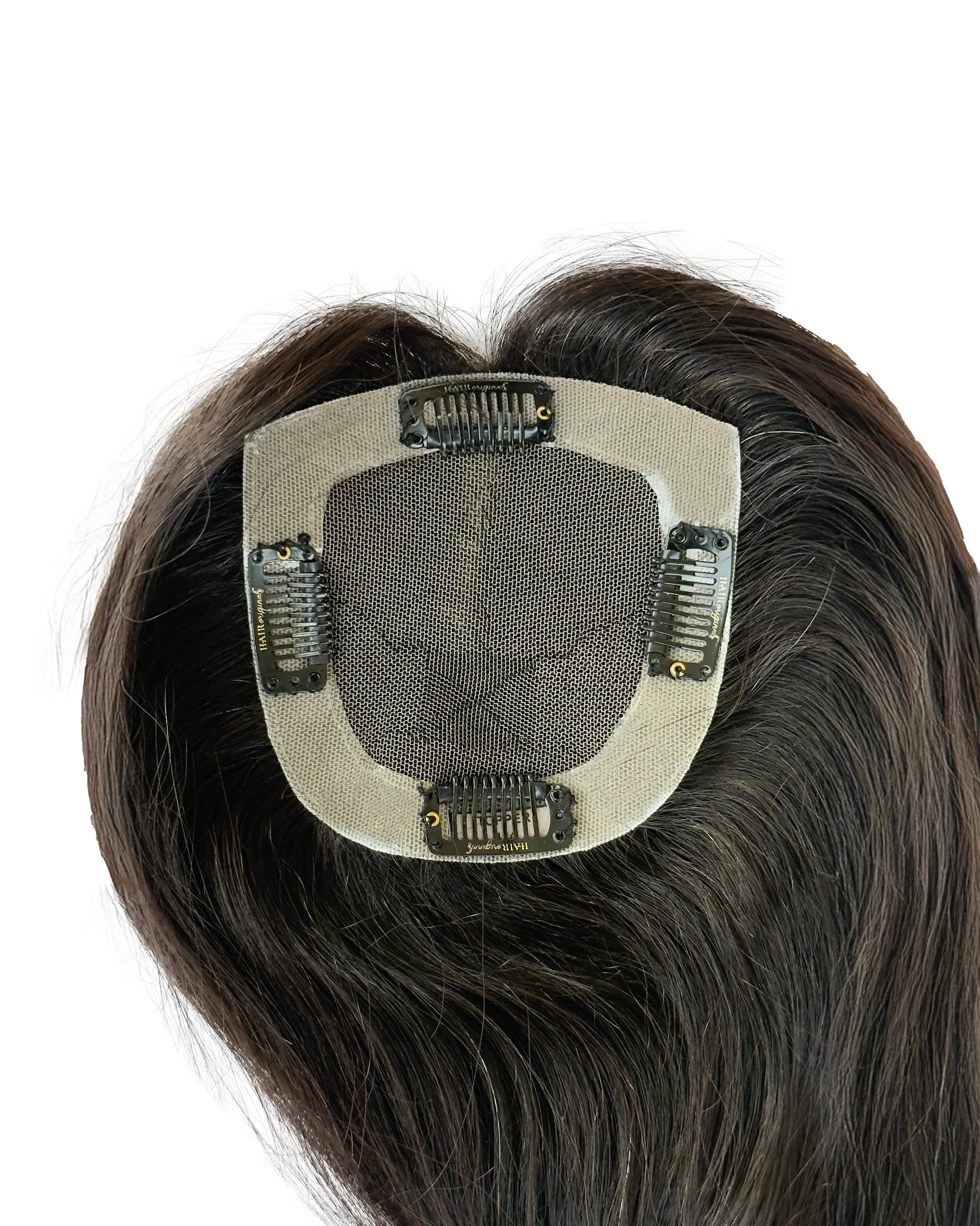 Lace Topper Hair Extensions | Backcombed Hair Topper- Crown Area For Hair Thinning