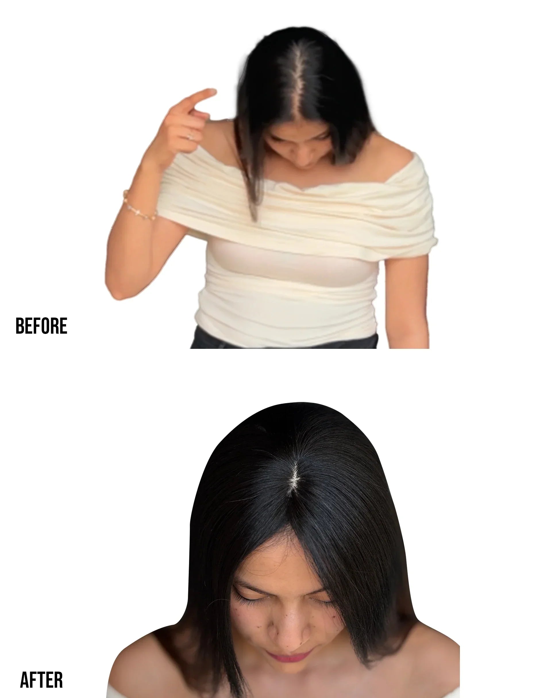 Tiny Topper With Bangs | 1.5x1.5 | 100% Human Hair Extensions
